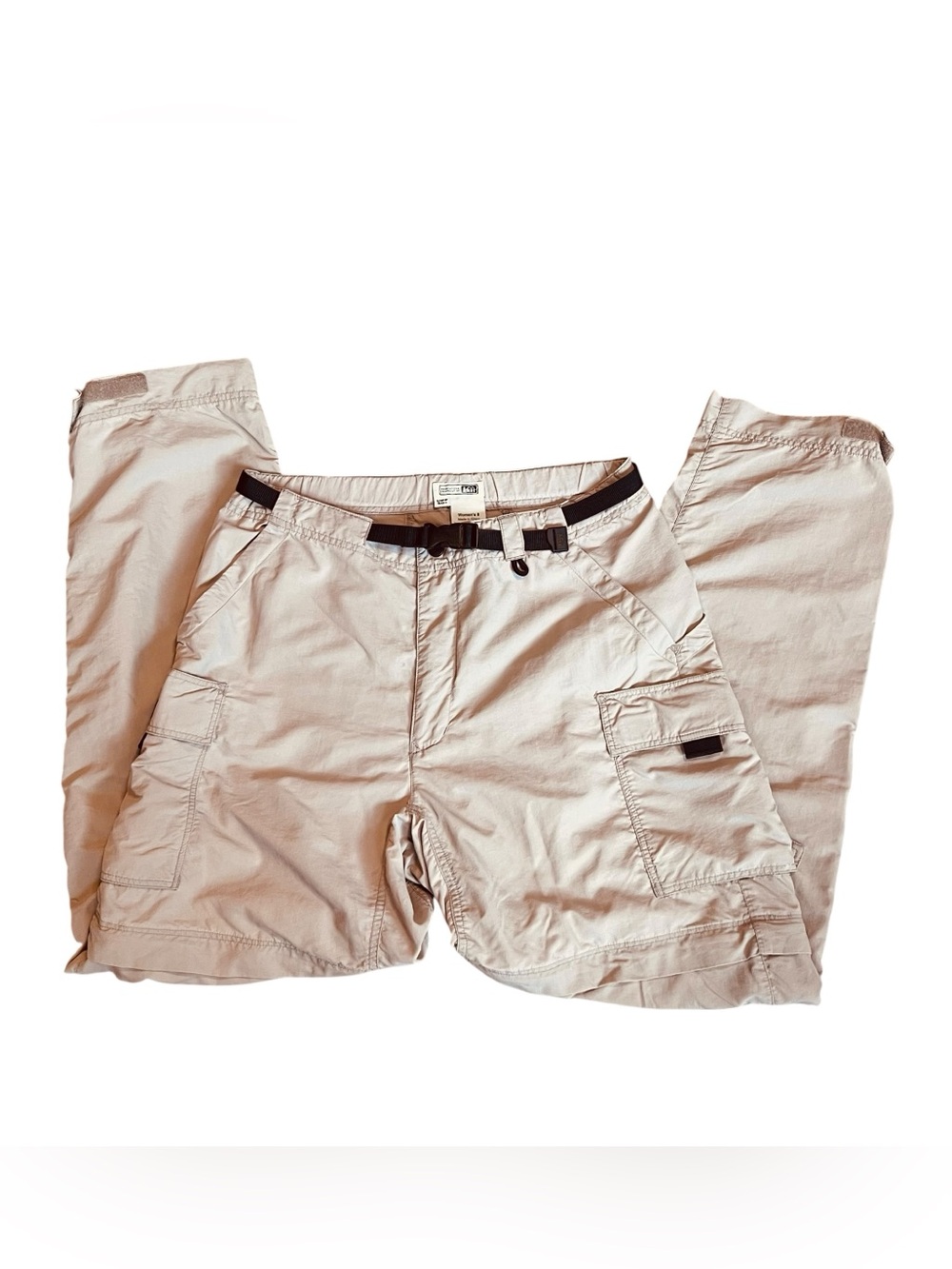 REI Women’s Sz 8 Tan Trailmade Convertible Cargo Pants Nylon Lightweight - Picture 3 of 15